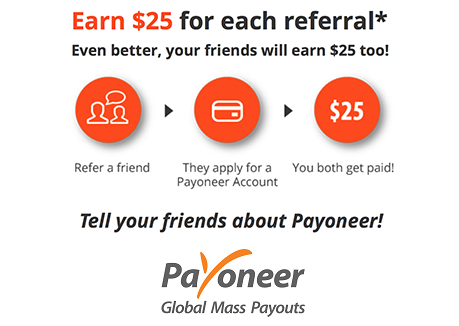 referring a friend on payoneer